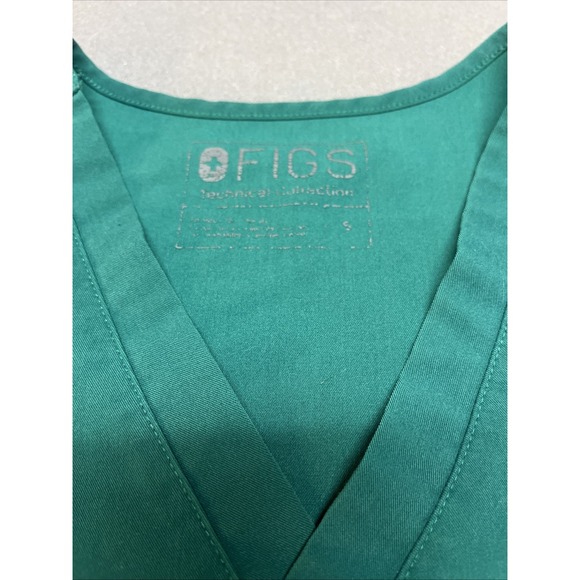 Figs Catarina V Neck Women's Small Technical Pocket Medical Scrub Work Top - Picture 2 of 4